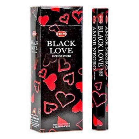 Amore Nero 20 Bastoncini incenso Hem Black Love Masala