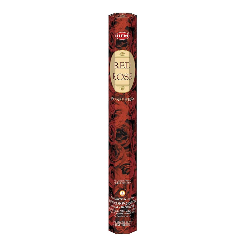 Rosa Rossa 20 Bastoncini incenso Hem Red Rose Masala
