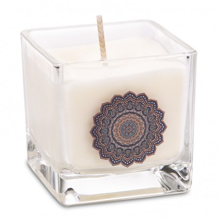 Oudh Mandala Candela profumata in cera di colza - (6 x 6 x 6cm - ± 25 ore)