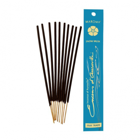 Muschio Bianco 10 Bastoncini incenso Auroville Maroma Snow Musk