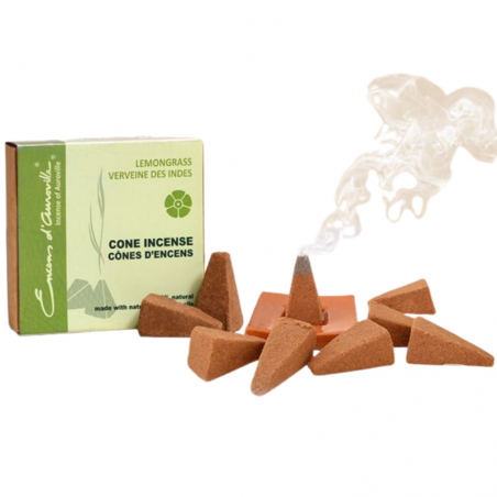 Lemongrass 10 Coni incenso Maroma d'Auroville Citronella