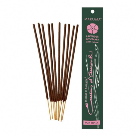 Lavanda e Rosmarino 10 Bastoncini incenso Maroma d'Auroville Lavender Rosemary