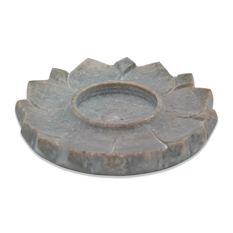 Porta Candela e Bastoncini incenso in Pietra Ollare Naturale - Loto