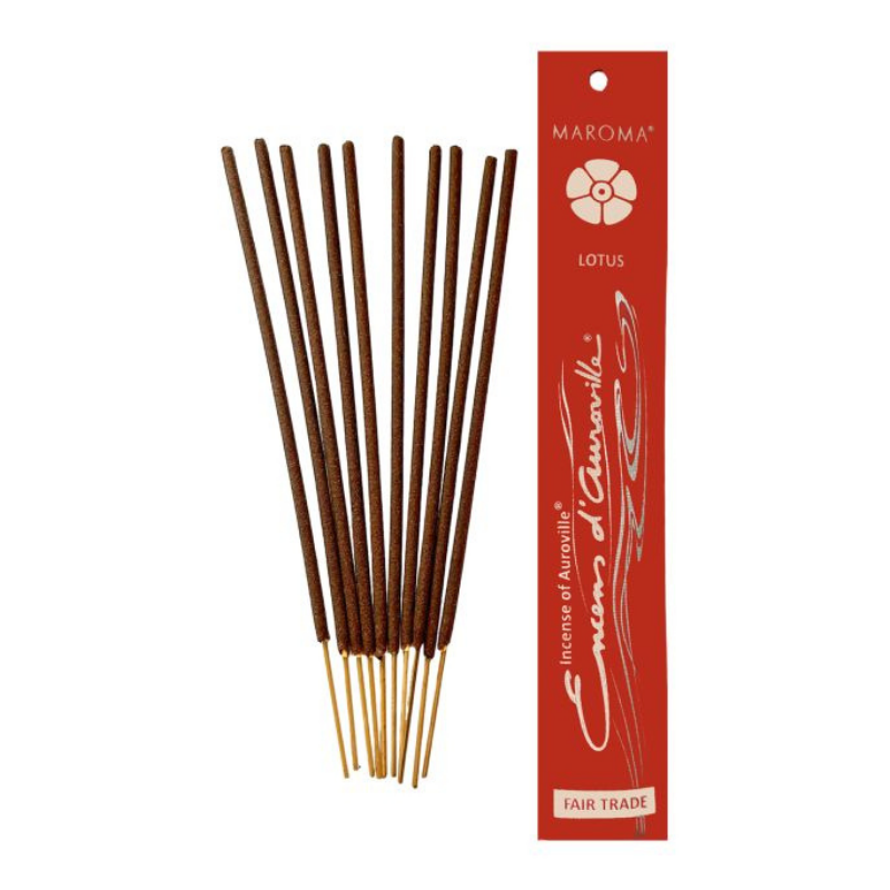 Loto 10 Bastoncini incenso Maroma d'Auroville Lotus