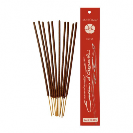 Loto 10 Bastoncini incenso Maroma d'Auroville Lotus