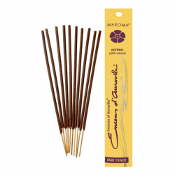 Mirra 10 Bastoncini incenso Maroma d'Auroville Myrrh