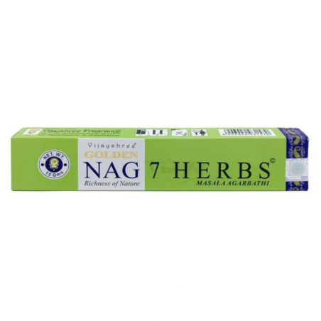 Incenso Golden Nag 7 Erbe 20 Bastoncini – Purificazione e Armonia