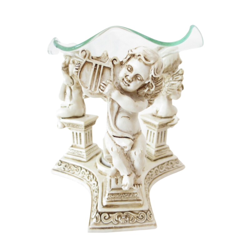 Brucia Essenze Bianco con Candela - 3 Angeli su Colonne