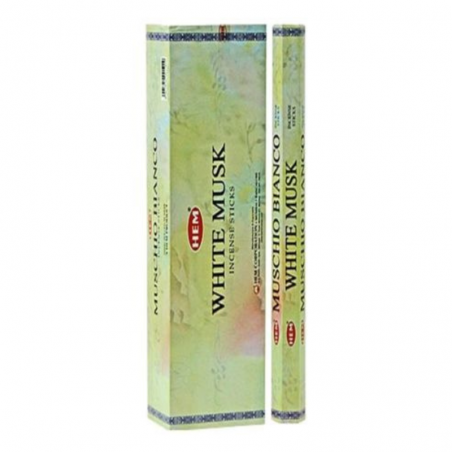 Muschio Bianco 10 Bastoni XL incenso Hem White Musk Garden Masala
