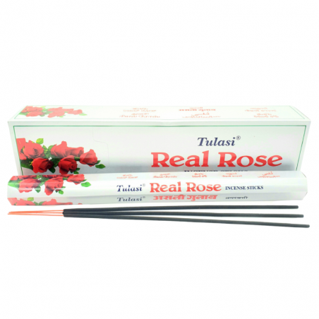 Rosa Reale 10 Bastoni XL incenso Tulasi Real Rose Garden Masala