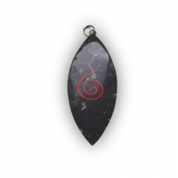 Shungite Orgone Pendente Ovale con Spirale