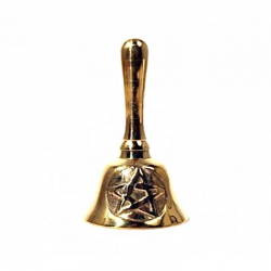 Campanella Meditazione in Ottone con Pentacolo – Altezza 10 cm