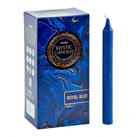 Candela Rituali da Tavolo Goloka alta qualità (13 x 1,3cm) - Blu Royale