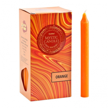 Candela Rituali da Tavolo Goloka alta qualità (13 x 1,3cm) - Arancione