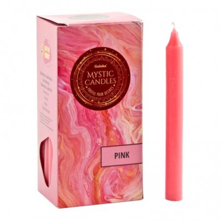 Candela Rituali da Tavolo Goloka alta qualità (13 x 1,3cm) - Rosa