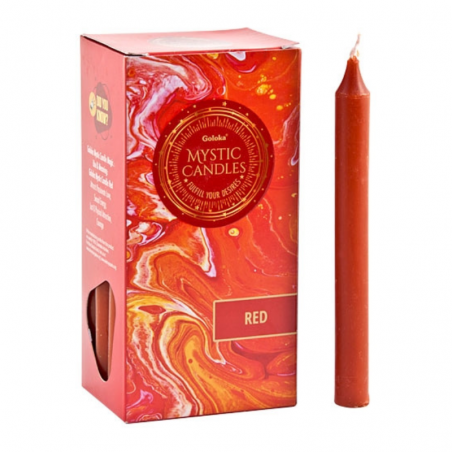 Candela Rituali da Tavolo Goloka alta qualità (13 x 1,3cm) - Rossa