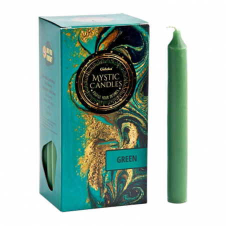 Candela Rituali da Tavolo Goloka alta qualità (13 x 1,3cm) - Verde