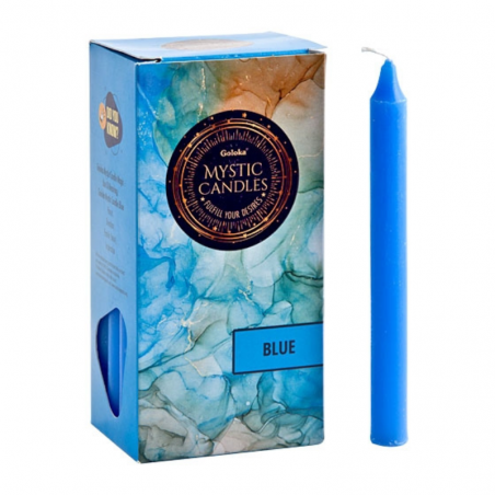 Candela Rituali da Tavolo Goloka alta qualità (13 x 1,3cm) - Blu