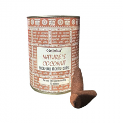 Cocco 24 Coni incenso a riflusso Goloka Nature's Coconut Backflow Masala