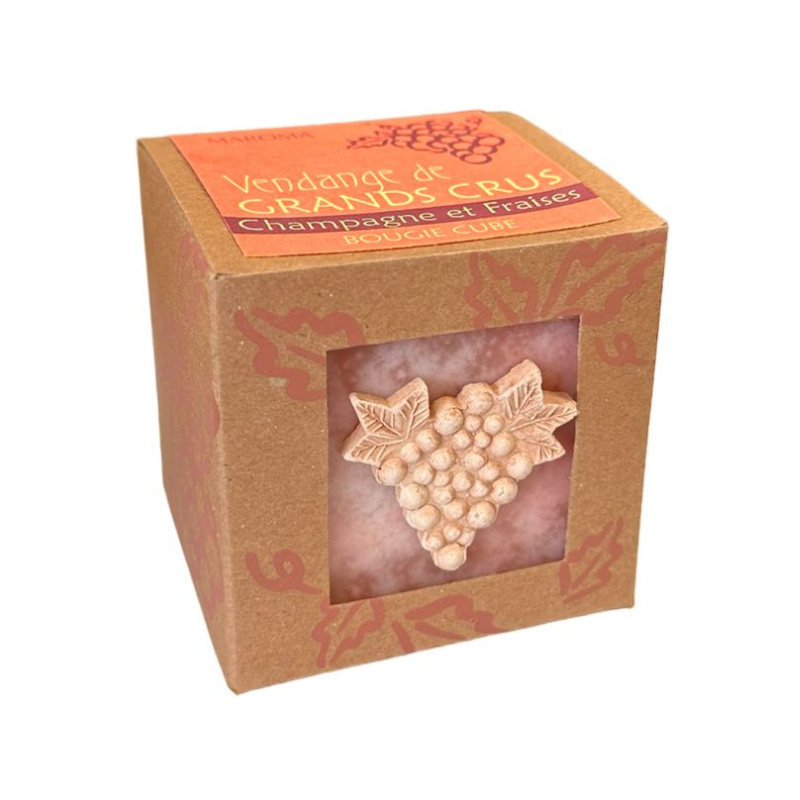 Champagne e Fragola Candela profumata Maroma Cera di Palma - 290gr