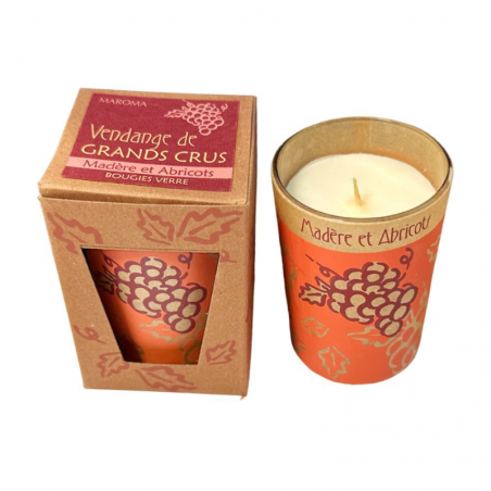 Madera e Albicocche Candela profumata in Vetro Maroma Cera di Palma - 95gr