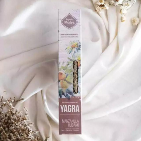 Yagra, Camomilla e Olibano - 8 Bastoni Incenso Linea Yagra 100% Naturali - Sagrada Madre