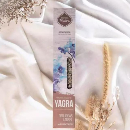 Yagra, Alloro e Orchidea - 8 Bastoni Incenso Linea Yagra 100% Naturali - Sagrada Madre