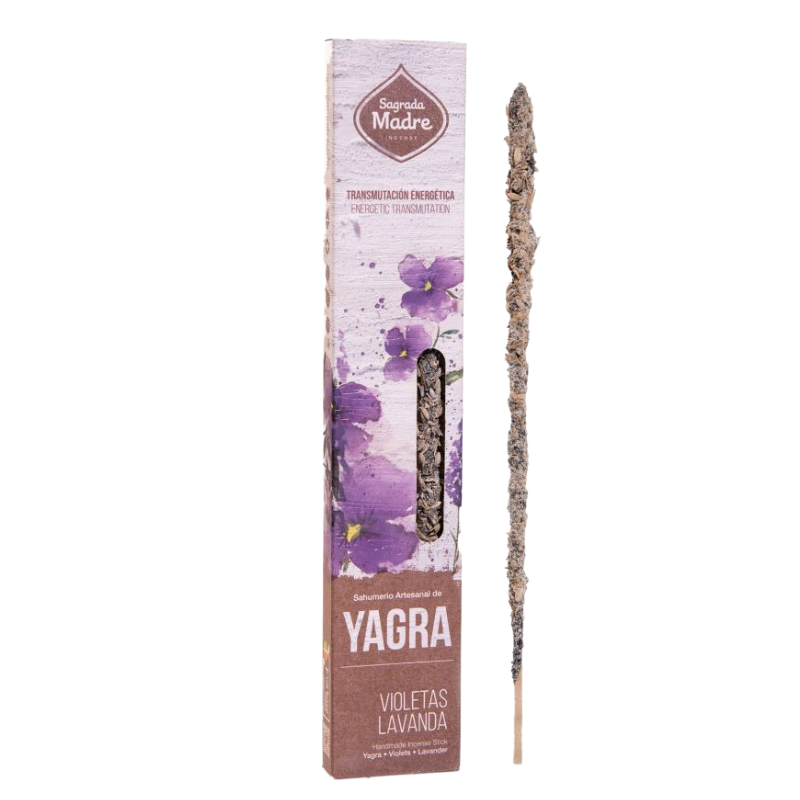 Yagra, Viole e Lavanda - 8 Bastoni Incenso Linea Yagra 100% Naturali - Sagrada Madre