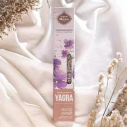 Yagra, Viole e Lavanda - 8 Bastoni Incenso Linea Yagra 100% Naturali - Sagrada Madre