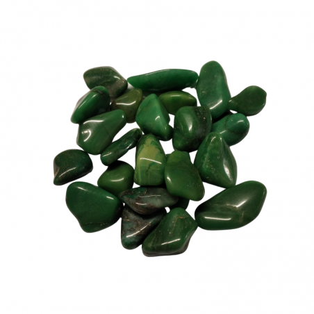 Giada Africana Verde Sacchetto Chips Pietre Burattate (± 5 / 13mm) - 50gr.