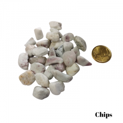Tormalina Rosa (Rubellite Feldspato) Sacchetto Chips Pietre Burattate Semi Lucido (± 5/12mm) - 50gr.