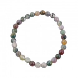 Braccialetto Agata Indiana perline in pietra naturale da 6mm