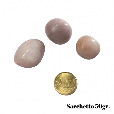 Kunzite Pietre Burattate Sacchetto di Velluto da 50gr. (3 Pietre)