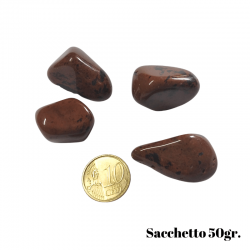 Ossidiana Mogano Pietre Burattate Sacchetto di Velluto da 50gr. - (4 Pietre)