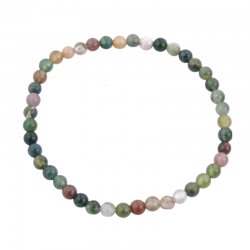 Braccialetto Agata Indiana perline in pietra naturale da 4mm