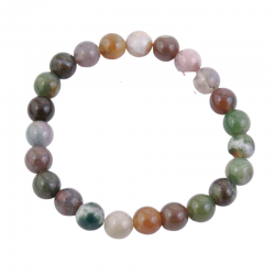 Bracciale Agata Indiana perle in pietra naturale da 8mm