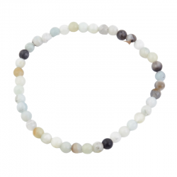 Braccialetto Amazzonite Multicolore perline in pietra naturale da 4mm