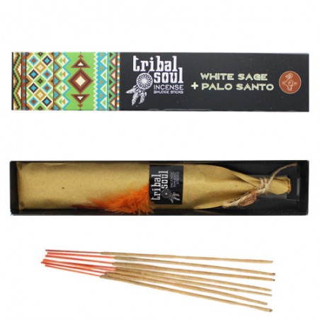 Salvia Bianca & Palo Santo Bastoncini incenso Hari Darshan Tribal Soul Masala