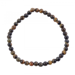 Braccialetto Occhio di Falco perline in pietra naturale da 4mm