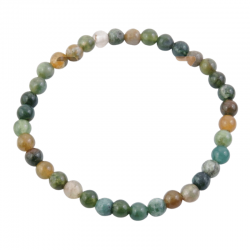 Braccialetto Agata Indiana perline in pietra naturale da 5mm