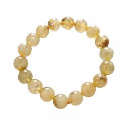 Bracciale Citrino perle da 10mm in pietra naturale
