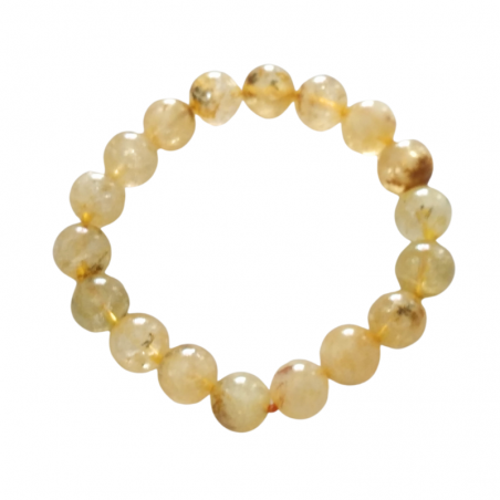 Bracciale Citrino perle da 10mm in pietra naturale