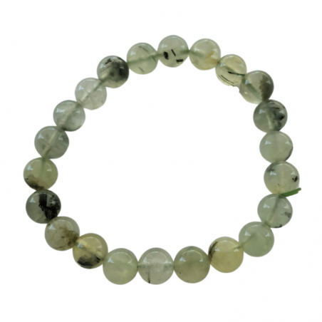 Bracciale Prehnite perle in pietra naturale da 8mm