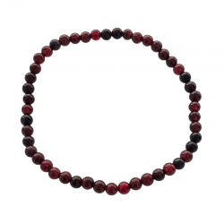 Braccialetto Granato Rosso perline in pietra naturale da 4mm - Qualità A