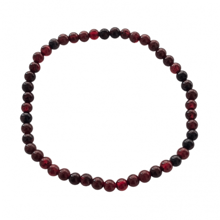 Braccialetto Granato Rosso perline in pietra naturale da 4mm - Qualità A