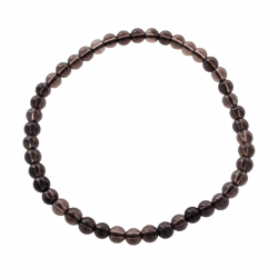 Braccialetto Quarzo Affumicato perline in pietra naturale da 4mm