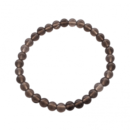 Braccialetto Quarzo Affumicato perline in pietra naturale da 6mm