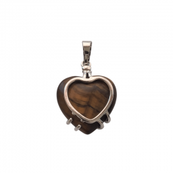 Occhio di Tigre Cuore in Gabbia in Pietra Naturale - (± 20 x 20mm) 2
