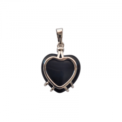 Onice Nera Cuore in Gabbia in Pietra Naturale - (± 20 x 20mm) 2