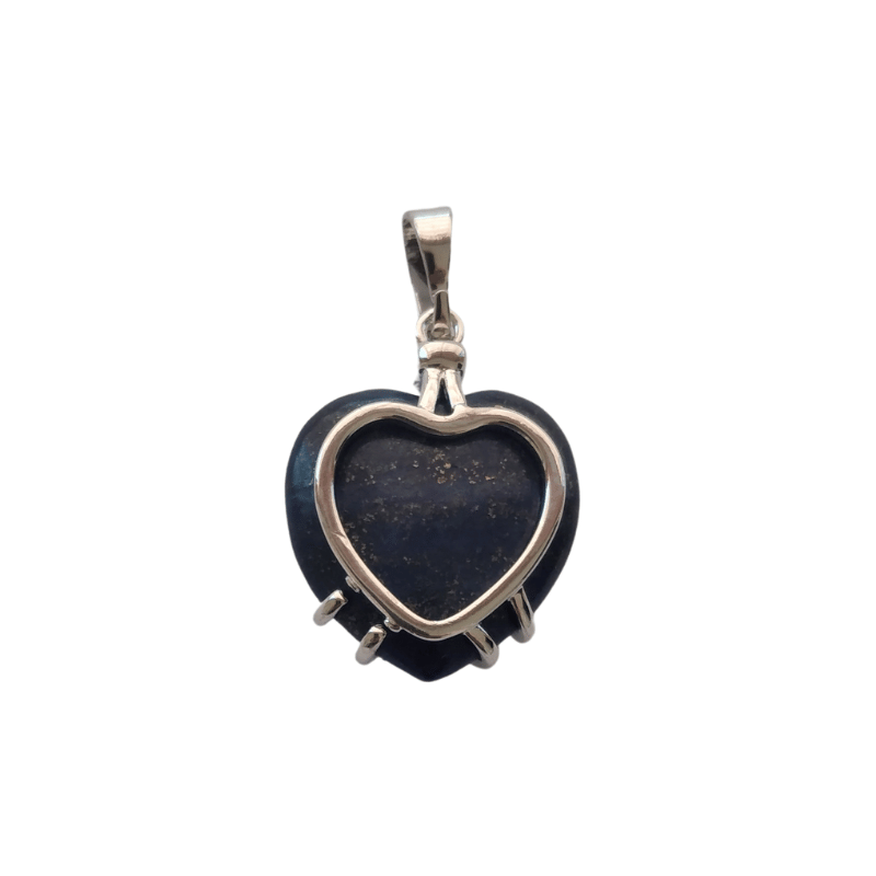 Lapislazzuli Cuore in Gabbia in Pietra Naturale - (± 20 x 20mm)